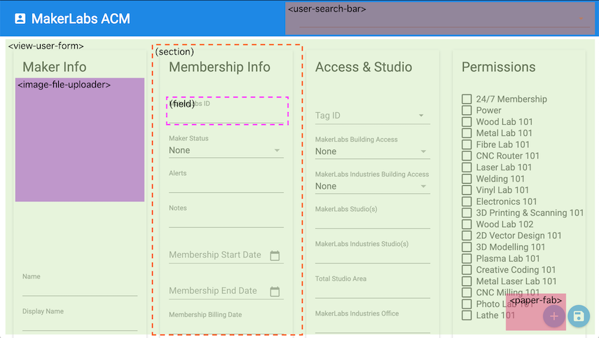 MakerLabs ACM: webcomponents/